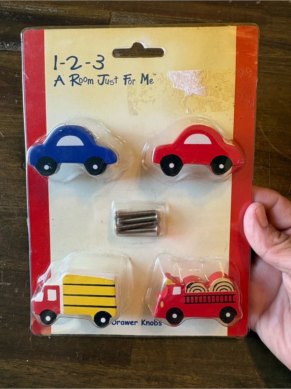 Vintage 1-2-3 A Room Just For Me Vehicle Transportation Drawer Knobs Pulls Wood